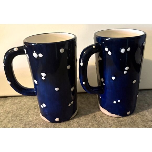 Set of 2 Bella Casa By Ganz Tall 6" Let it Snow Coffee Mugs w/ Snowmen  # 3004 - Picture 4 of 5